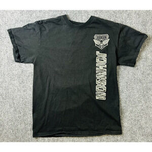 Fanatics Adult Medium Jimmie Johnson NASCAR Graphic Print Black T-Shirt